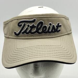 Titleist Low Profile Golf Sun Visor Mens OSFA Tan Blue Adjustable Pro V1 Hat Lid